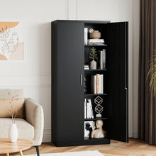 Load image into Gallery viewer, Metal Storage Cabinet with Long Handle, 71 Garage Storage Cabinet with Lock
