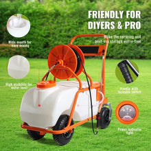 Load image into Gallery viewer, Battery Powered Sprayer Cart 15 Gallon Lawn Garden Sprayer on Wheels 90 PSI
