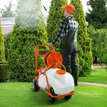 Load image into Gallery viewer, Battery Powered Sprayer Cart 15 Gallon Lawn Garden Sprayer on Wheels 90 PSI
