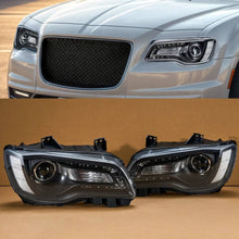 Load image into Gallery viewer, 2011-2023 Chrysler 300 LED DRL Projector Headlights, High Performance LH&amp;RH Headlamp Pair, Direct OEM Replacement with Bulbs
