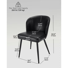 Load image into Gallery viewer, Curved Back Leather Dining Chairs
