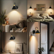 Load image into Gallery viewer, 2PKS Battery Operated Wall Sconces with Remote Dimmable Wireless LED Wall Lamp
