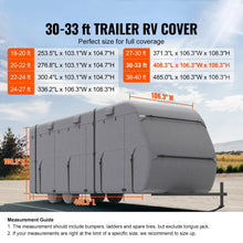 Load image into Gallery viewer, 30 To 33 Ft Travel Trailer Cover Waterproof Windproof
