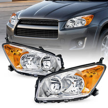 Load image into Gallery viewer, 2009-2012 Toyota RAV4 Chrome Headlights, Amber Corner Lens Assembly, Left Driver &amp; Right Passenger Side Pair, Direct OEM Fit
