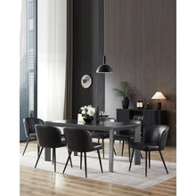 Load image into Gallery viewer, Curved Back Leather Dining Chairs
