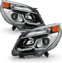 Load image into Gallery viewer, 2016-2017 Chevrolet Equinox Halogen Headlights, Crystal Clear Lens Assembly with Bulbs, Left &amp; Right Side Pair, Direct OEM Fit
