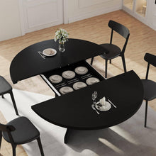 Load image into Gallery viewer, Expandable Round Dining Table for 6
