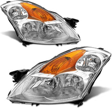 Load image into Gallery viewer, 2007-2009 Nissan Altima Sedan Factory Style Chrome Headlights, Complete Pair (Left + Right)
