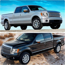 Load image into Gallery viewer, 2009-2014 Ford F-150 Pickup Chrome Headlights, Styleside Crystal Clear Lens Assembly, Left &amp; Right Side Pair, Direct OEM Fit
