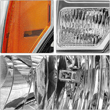 Load image into Gallery viewer, 2009-2014 Ford F-150 Pickup Chrome Headlights, Styleside Crystal Clear Lens Assembly, Left &amp; Right Side Pair, Direct OEM Fit
