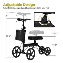 Load image into Gallery viewer, Knee Scooter Foldable Walker for Foot Surgery Adult Crutch Alternative
