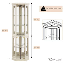 Load image into Gallery viewer, Modern Corner Curio Cabinet
