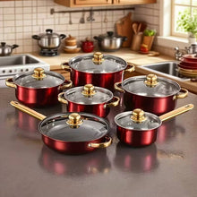 Load image into Gallery viewer, 12 Piece Cookware Set Nonstick Pots and Pans
