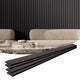 4 Pcs Acoustic Wood Wall Slat Panels 7.9"x94.5" Sound Absorbing