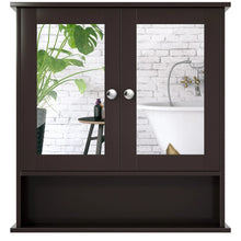 Load image into Gallery viewer, Wall Mounted Medicine Cabinet with Mirror, Black Bathroom Storage Cabinet for Vanity Organization
