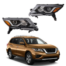Load image into Gallery viewer, 2017 to 2020 Nissan Pathfinder Halogen Headlights, Factory Style Clear Lens Assembly, Left Driver &amp; Right Passenger Side Pair, Direct OEM Fit

