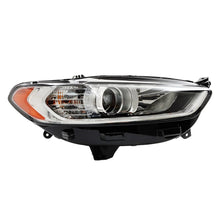 Load image into Gallery viewer, 2013-2016 Ford Fusion Chrome Headlight, Halogen Projector Crystal Clear Lens Assembly, Right Side (Passenger), Direct OEM Fit
