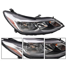 Load image into Gallery viewer, 2016 to 2019 Chevrolet Cruze Halogen Headlights, Factory Style Replacement Lens Assembly, Left Driver &amp; Right Passenger Side Pair, Direct OEM Fit

