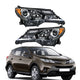 2013-2015 Toyota RAV4 Halogen Headlights, Crystal Clear Lens Assembly, Left & Right Side Pair, Direct OEM Fit