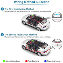 Load image into Gallery viewer, Rearview Mirror Dash Cam 1080P HD DVR Dual Camera Car Front Rear Video Recorder
