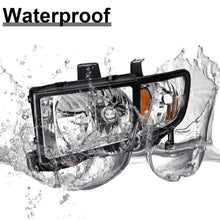Load image into Gallery viewer, 2006-2014 Honda Ridgeline Black Housing Headlights, Amber Corner Crystal Clear Lens Assembly, Left &amp; Right Side Pair, Direct OEM Fit
