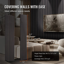 Load image into Gallery viewer, 4 Pcs Acoustic Wood Wall Slat Panels 7.9"x94.5" Sound Absorbing

