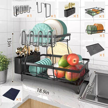 Load image into Gallery viewer, Over Sink Dish Drying Rack 2 Tier

