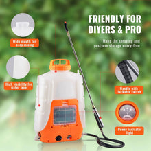 Load image into Gallery viewer, Battery Powered Backpack Sprayer 4 Gal Tank 0 to 90 PSI Adjustable Pressure

