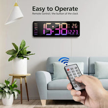 Load image into Gallery viewer, 16 Inch Large Digital LED Wall Clock, Big Numbers with Date, Temperature &amp; Timer
