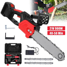 Load image into Gallery viewer, 12 Inch Cordless Chainsaw 21V, Brushless Electric Handheld Chain Saw with Battery &amp; Charger
