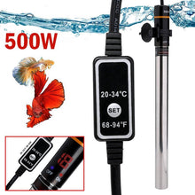 Load image into Gallery viewer, 500W LCD Digital Aquarium Heater, Submersible Fish Tank Thermostat with Safety Protection
