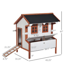 Load image into Gallery viewer, Wooden Chicken Coop With Nesting Box - Hen House Outdoor, Large, Roof, Door
