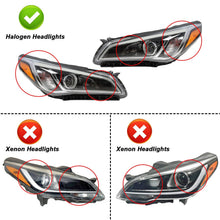 Load image into Gallery viewer, 2015-2017 Hyundai Sonata Chrome Halogen Headlights, Factory Style Replacement Pair (Driver &amp; Passenger Side)
