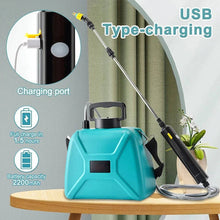 Load image into Gallery viewer, Rechargeable Electric Garden Sprayer 5L, Battery Powered Plant Sprayer with 3 Nozzles
