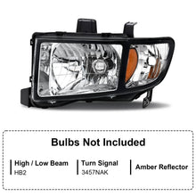 Load image into Gallery viewer, 2006-2014 Honda Ridgeline Black Housing Headlights, Amber Corner Crystal Clear Lens Assembly, Left &amp; Right Side Pair, Direct OEM Fit
