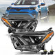 2016-2018 Toyota RAV4 Black Headlights, Amber Corner Lens Assembly, Left & Right Side Pair, Direct OEM Fit
