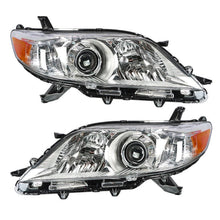 Load image into Gallery viewer, 2011 to 2020 Toyota Sienna Halogen Headlights, Clear Lens Chrome Housing, Left Driver &amp; Right Passenger Side Pair, Direct OEM Fit
