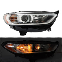 Load image into Gallery viewer, 2013-2016 Ford Fusion Chrome Headlight, Halogen Projector Crystal Clear Lens Assembly, Right Side (Passenger), Direct OEM Fit
