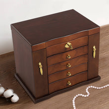 Load image into Gallery viewer, Jewelry Box Organizer with Mirror 5 Layer Large 4 Drawers
