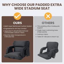 Load image into Gallery viewer, Heated Stadium Seat with Back Support
