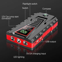 Load image into Gallery viewer, Portable Car Jump Starter
