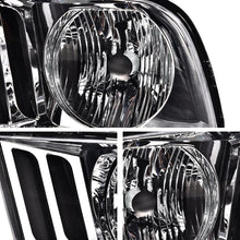 Load image into Gallery viewer, 2005-2009 Ford Mustang Black Housing Headlights, Halogen Crystal Clear Lens Assembly, Left &amp; Right Side Pair, Direct OEM Fit
