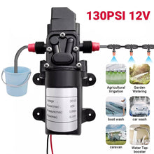 Load image into Gallery viewer, 2 Pack 12V Self Priming Electric Water Pump, 130 PSI Sprayer for RV Camper Marine Boat
