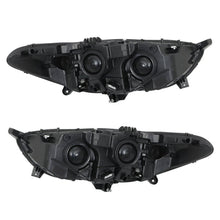 Load image into Gallery viewer, 2013 to 2016 Ford Fusion Halogen Headlights, Stealth Black Housing Clear Lens Assembly, Left Driver &amp; Right Passenger Side Pair, Direct OEM Fit
