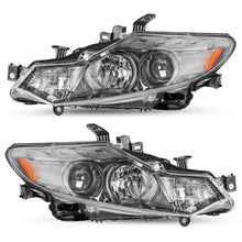 Load image into Gallery viewer, 2009-2014 Nissan Murano Chrome Headlights, Halogen Crystal Clear Lens Assembly, Left &amp; Right Side Pair, Direct OEM Fit
