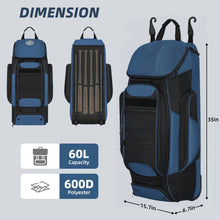 Load image into Gallery viewer, Baseball Catcher Bag with Wheels
