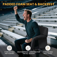 Load image into Gallery viewer, Heated Stadium Seat with Back Support
