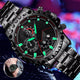 Stainless Steel Black Chronograph Waterproof Watch
