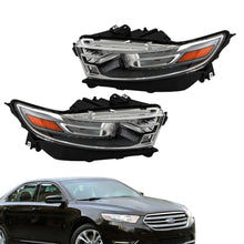 Load image into Gallery viewer, 2013 to 2016 Ford Taurus Halogen Headlights, Clear Lens Assembly with Gray Interior Trim, Left &amp; Right Side Pair, Direct OEM Fit
