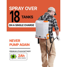 Load image into Gallery viewer, Battery Powered Backpack Sprayer 4 Gallon Tank, 0 to 90 PSI Adjustable Pressure
